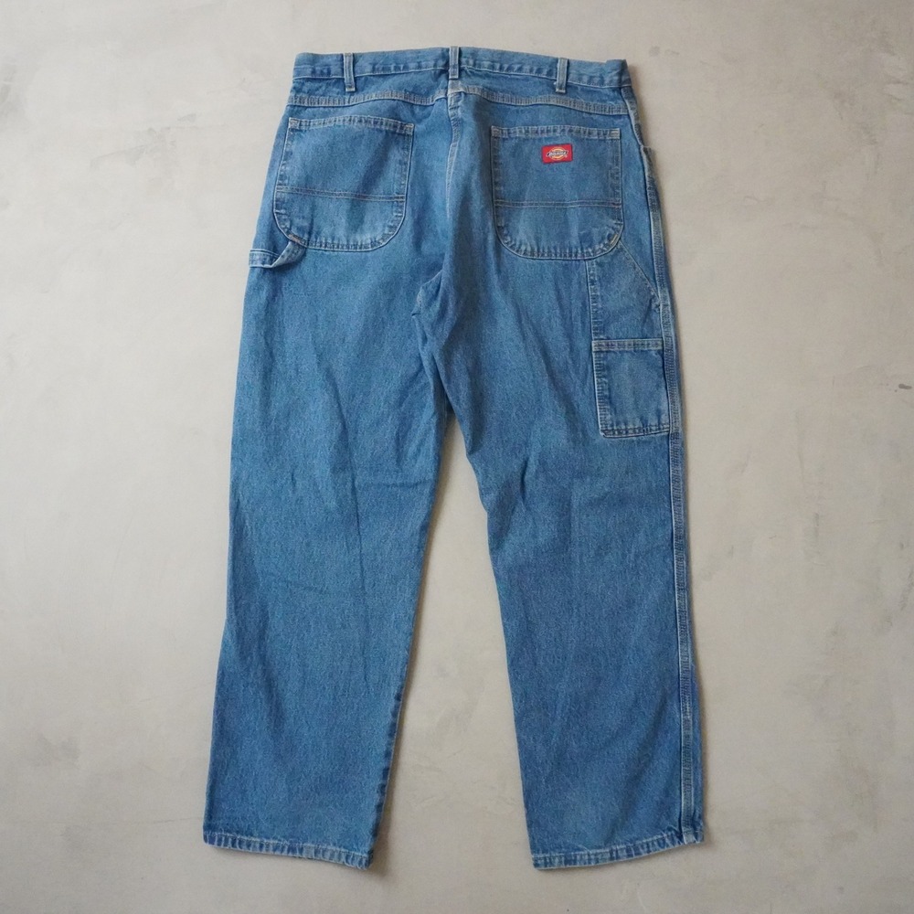 Vintage Dickies Carpenter Jeans 36x30 Mens Blue Denim Relaxed Fit Workwear Pants